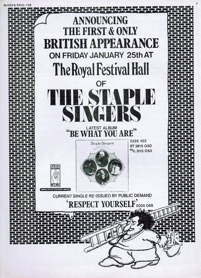 THE STAPLE SINGERS AT ROYAL FESTIVAL HALL 1974